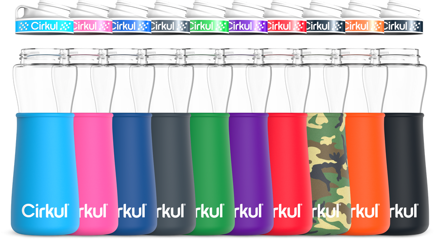 22oz. Plastic Bottle & Comfort Grip Lid + 22oz. Chill Sleeve